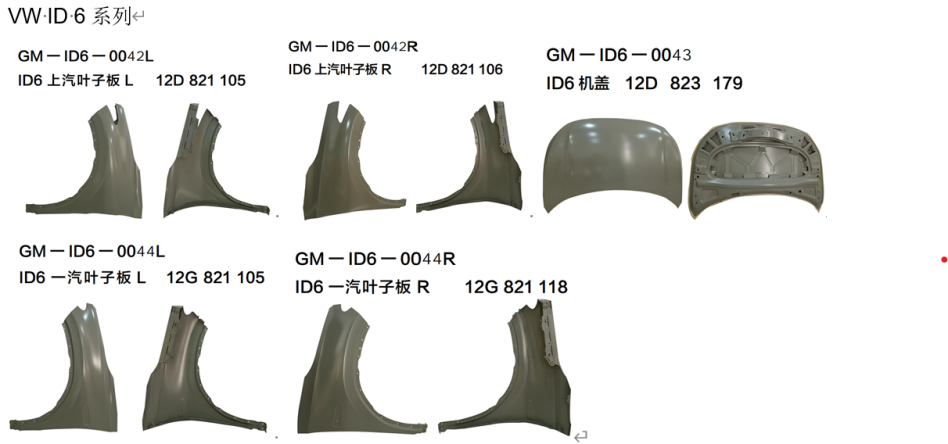 Volkswagen ID6 series sheet metal parts - Auto parts product