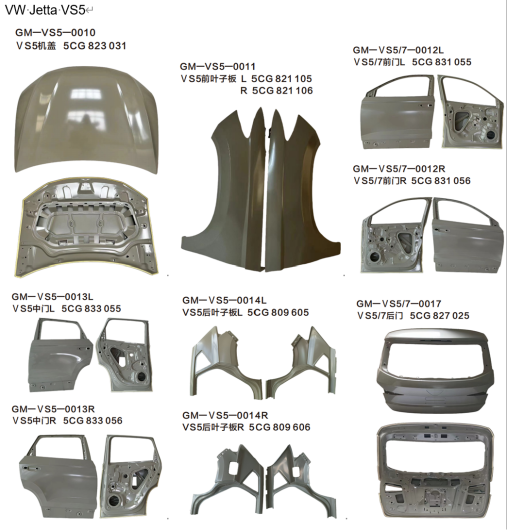 Volkswagen VS5 series sheet metal parts - Auto parts product