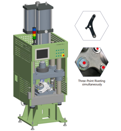 100T three-point riveting machine - Auto parts product from Ruige Technology