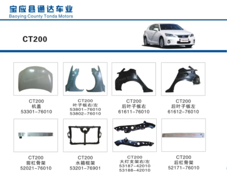 Metal body parts - Auto parts product from Baoying County Tongda Cable and Electrical Complete Set Factory